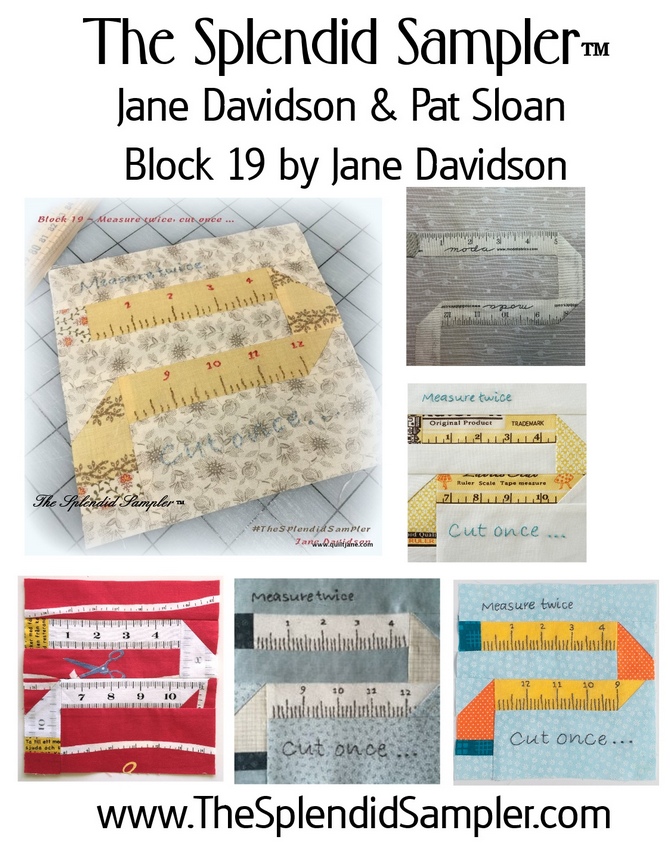 19 Splendid Sampler Jane Davidson Block multi